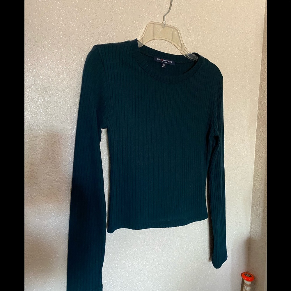 Long sleeve crop top.